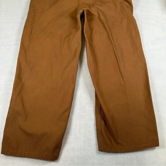 Carhartt bib overalls Work tan brown duck 14 kids boys ox8603-b pants coverall - Picture 8 of 10